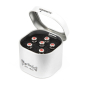 Preview: Martin Liquid Metal Bridgepins chrome / red Inlay