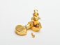 Preview: Kluson Modern Roundback Kidney 3+3 Gold