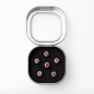 Preview: Martin Liquid Metal Bridgepins chrome / red Inlay