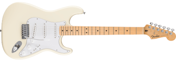 Fender Standard Stratocaster, Maple Fingerboard, White Pickguard, Olympic White