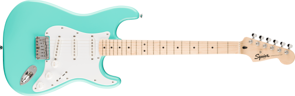 Squier Squier Sonic Stratocaster HT, Maple Fingerboard, White Pickguard, Sea Foam Green