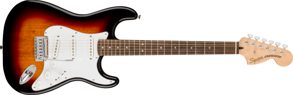 Squier Affinity Series Stratocaster, Laurel Fingerboard, White Pickguard, 3-Color Sunburst