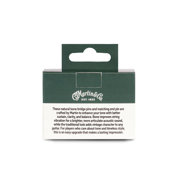Preview: Martin Bridge Pin Set Knochen Black Inlay