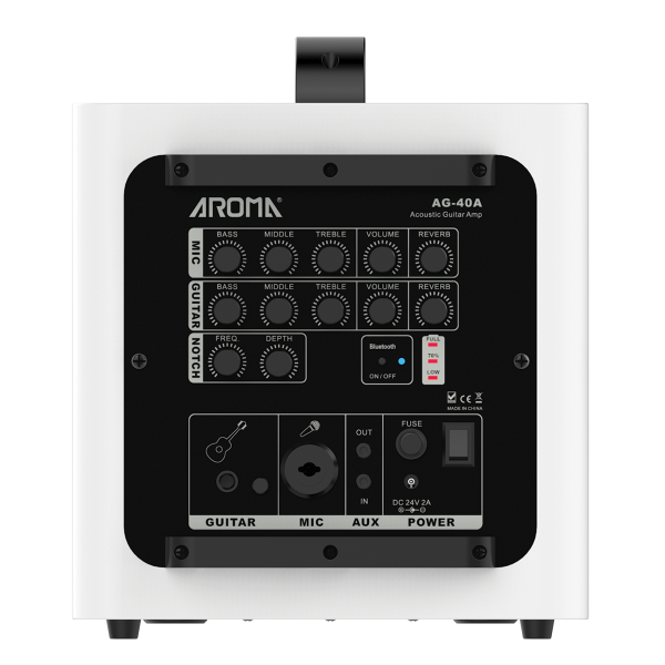 Preview: Aroma-A40-WH, mobiler Akustikverstärker, weiß