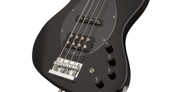 Sadowsky MetroExpress 21-Fret Vintage M/J Bass, Roasted Maple Fingerboard, 4-String - Solid Black High Polish