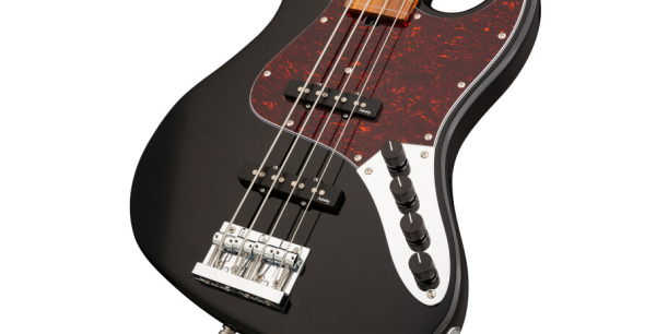 Sadowsky MetroExpress 21-Fret Vintage J/J Bass, Morado Fingerboard, 4-String, Fretless With Lines - Solid Black High Polish