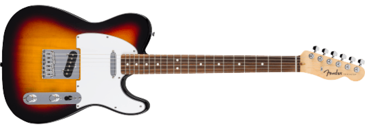 Fender Standard Telecaster, Laurel Fingerboard, White Pickguard, 3-Color Sunburst