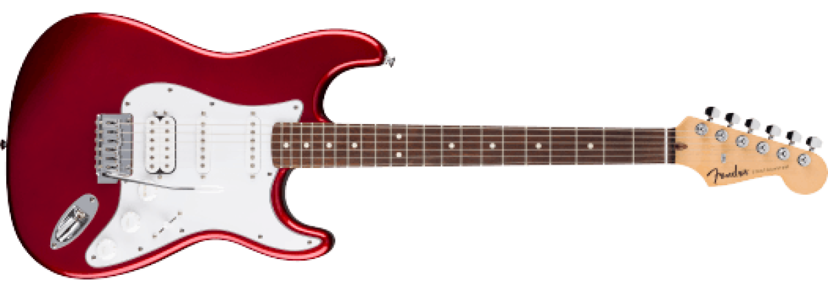 Fender Standard Stratocaster HSS, Laurel Fingerboard, White Pickguard, Candy Cola
