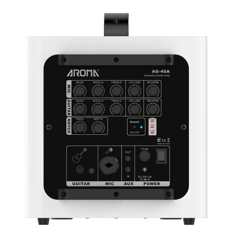 Aroma-A40-WH, mobiler Akustikverstärker, weiß