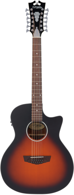 D´Angelico Premier Fulton LS, Satin Vintage Sunburst, 12-String, Fichte/Mahagoni, Cutaway, Pickup
