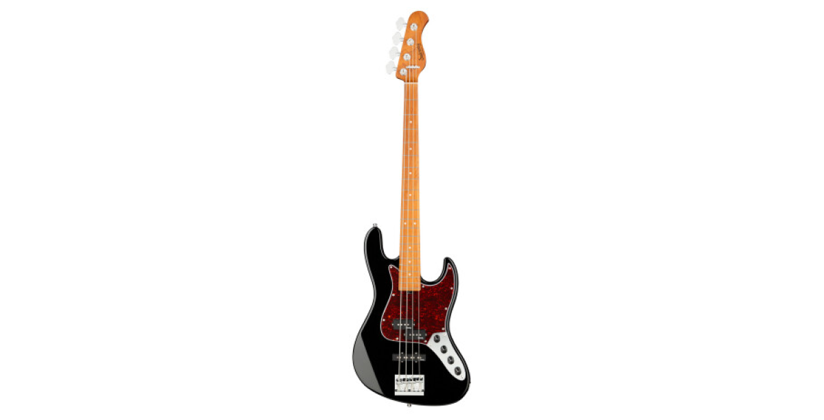Sadowsky MetroExpress 21-Fret Hybrid P/J Bass, Roasted Maple Fingerboard, 4-String - Solid Black High Polish