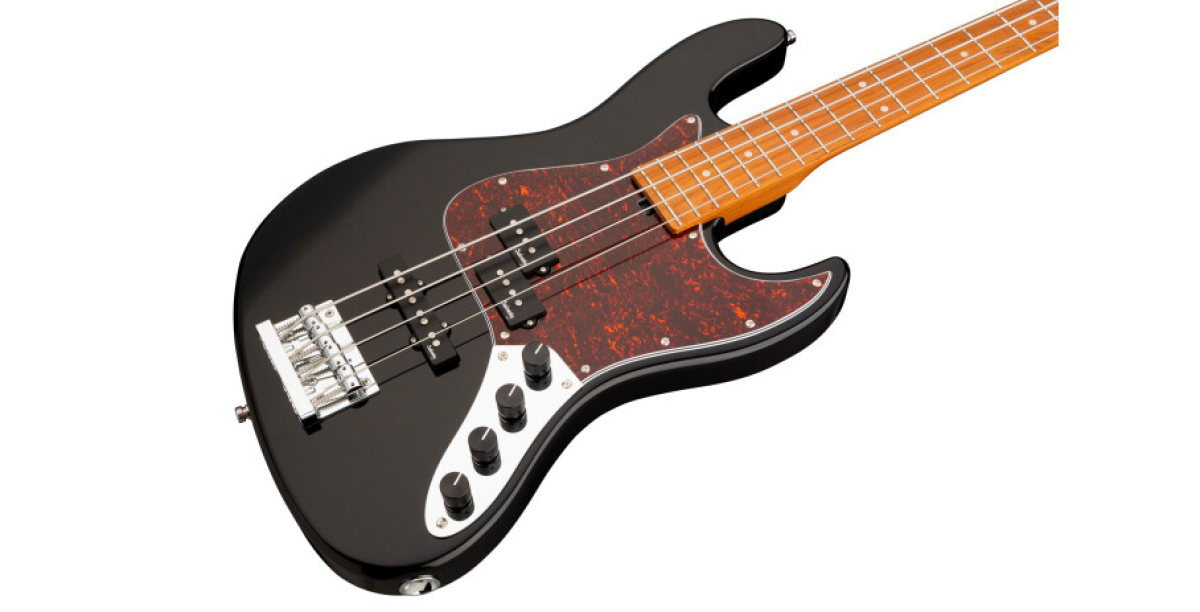 Sadowsky MetroExpress 21-Fret Hybrid P/J Bass, Roasted Maple Fingerboard, 4-String - Solid Black High Polish