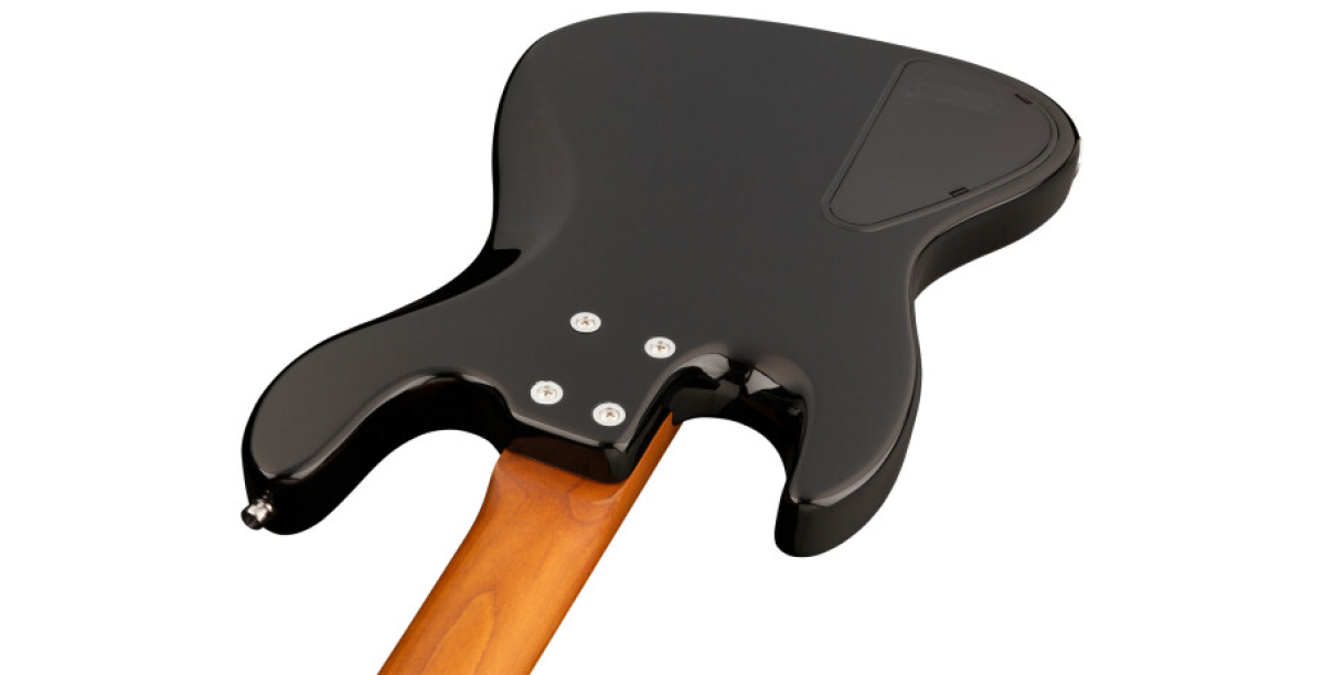 Sadowsky MetroExpress 21-Fret Hybrid P/J Bass, Roasted Maple Fingerboard, 4-String - Solid Black High Polish