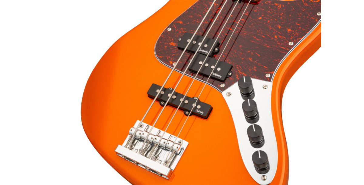 Sadowsky MetroExpress 21-Fret Hybrid P/J Bass, Morado Fingerboard, 4-String - Solid Candy Apple Orange Metallic High Polish