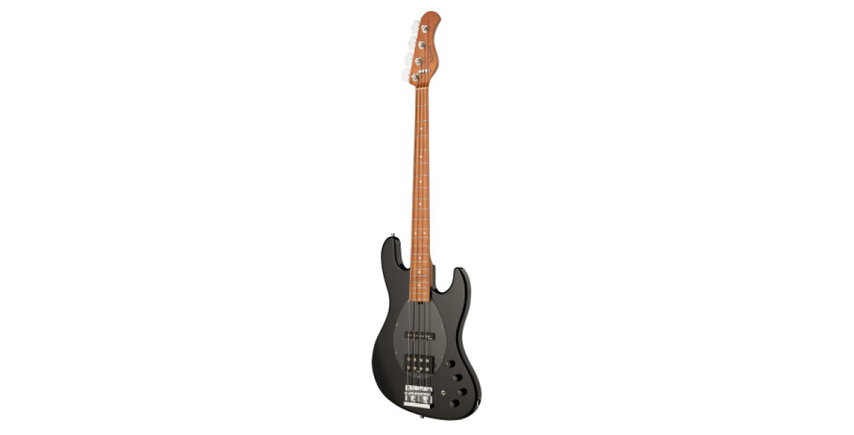 Sadowsky MetroExpress 21-Fret Vintage M/J Bass, Roasted Maple Fingerboard, 4-String - Solid Black High Polish