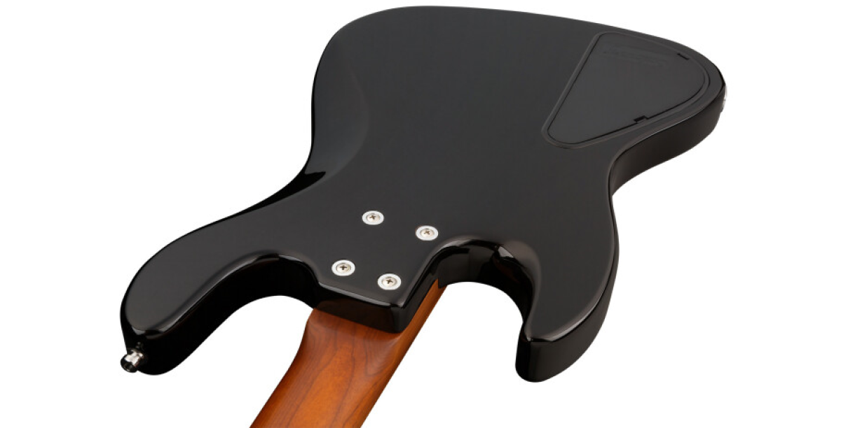 Sadowsky MetroExpress 21-Fret Vintage M/J Bass, Roasted Maple Fingerboard, 4-String - Solid Black High Polish