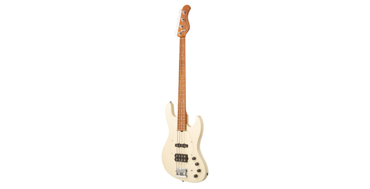 Sadowsky MetroExpress 21-Fret Vintage M/J Bass, Roasted Maple Fingerboard, 4-String - Solid Olympic White High Polish