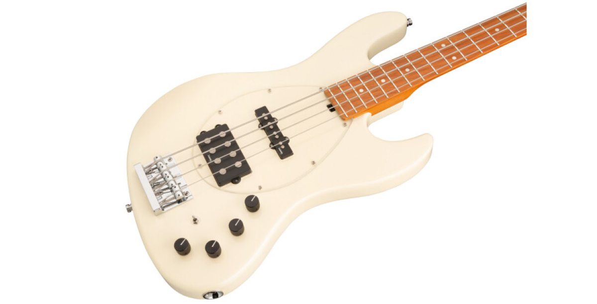 Sadowsky MetroExpress 21-Fret Vintage M/J Bass, Roasted Maple Fingerboard, 4-String - Solid Olympic White High Polish