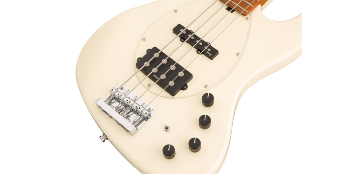 Sadowsky MetroExpress 21-Fret Vintage M/J Bass, Roasted Maple Fingerboard, 4-String - Solid Olympic White High Polish