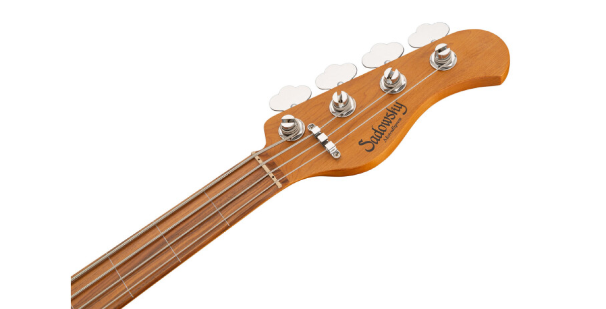 Sadowsky MetroExpress 21-Fret Vintage J/J Bass, Morado Fingerboard, 4-String, Fretless With Lines - Solid Black High Polish