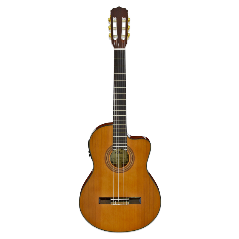 Aria A35CE, Zeder massiv / Mahagoni, Cutaway, Pickup, 48mm Sattelbreite